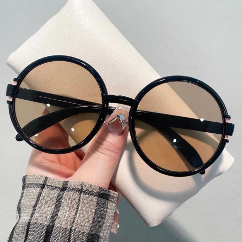 NEW Black Oversize Round Sunglasses Glasses
